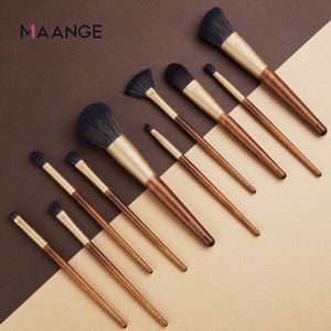 10Pcs Makeup Brushes Set Soft Synthetic Hair